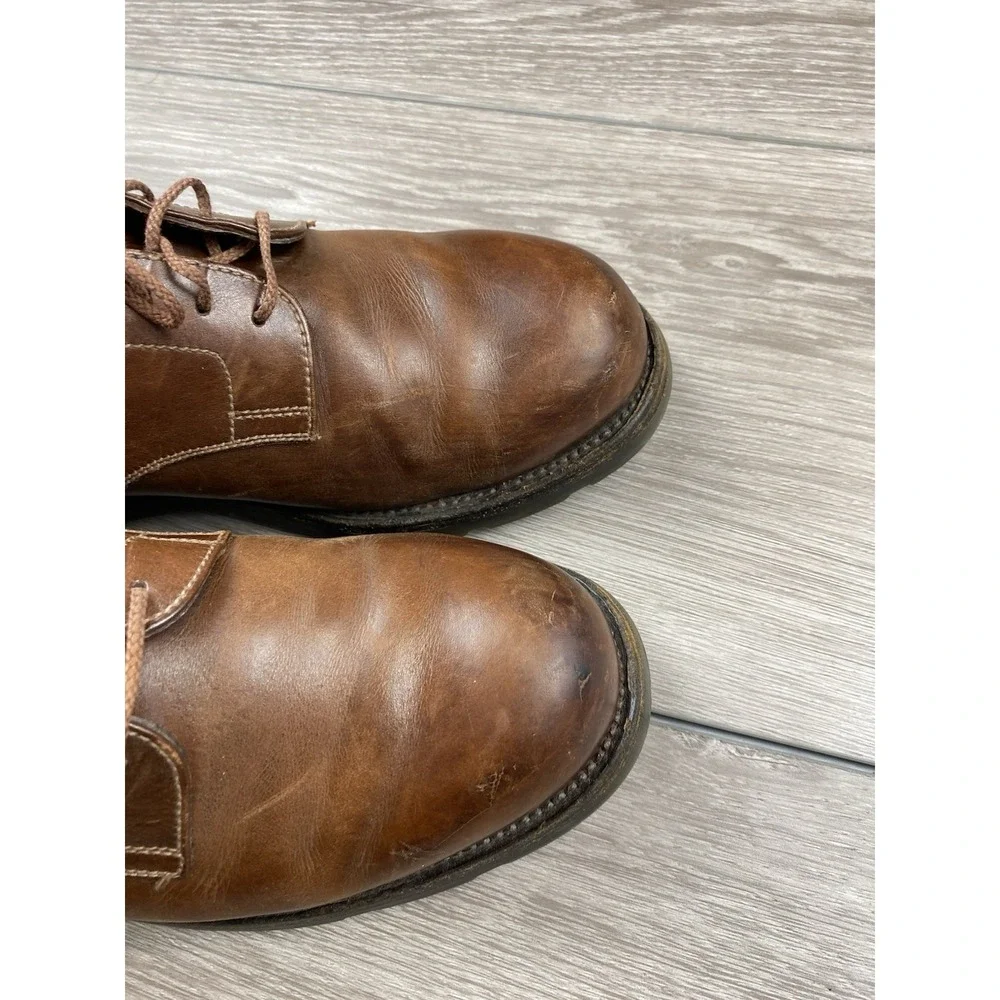 JM Weston‎ Men's Leather Solid Derby Dress Shoes Brown Size 8.5 D